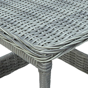 Tavolo da Giardino Grigio Chiaro 45x45x46,5 cm in Polyrattan 313307