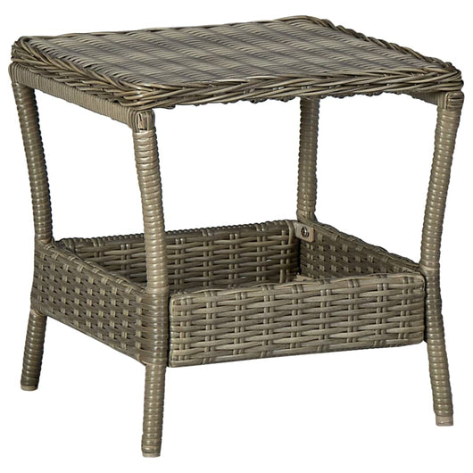 Tavolo da Giardino Marrone 45x45x46,5 cm in Polyrattan cod mxl 34188