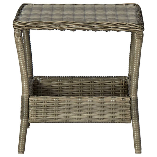 Tavolo da Giardino Marrone 45x45x46,5 cm in Polyrattan cod mxl 34188