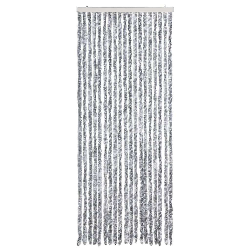 Zanzariera Bianco e Grigio 56x200 cm Ciniglia 315132