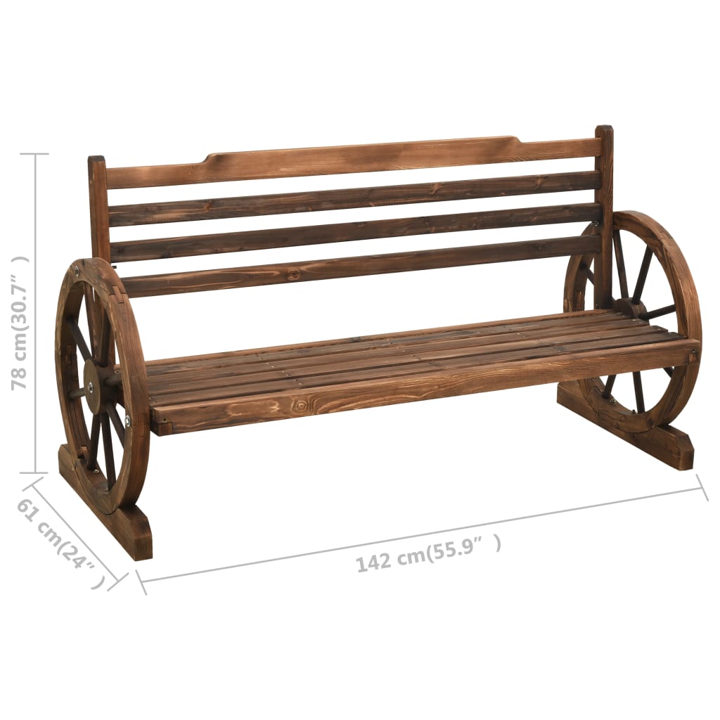 Panchina da Giardino 142 cm in Legno Massello di Abete cod mxl 45742