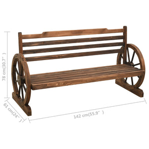 Panchina da Giardino 142 cm in Legno Massello di Abete cod mxl 45742