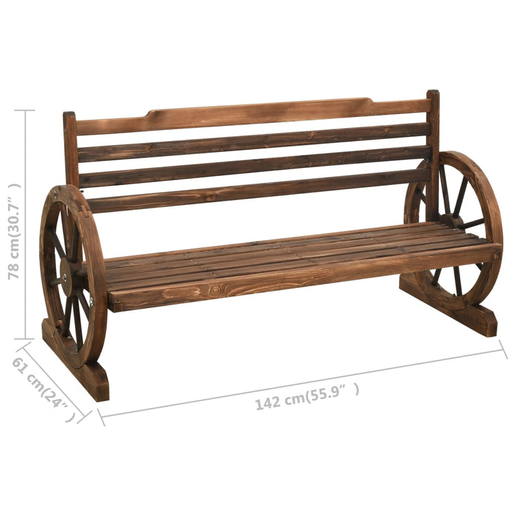 Panchina da Giardino 142 cm in Legno Massello di Abete cod mxl 45742