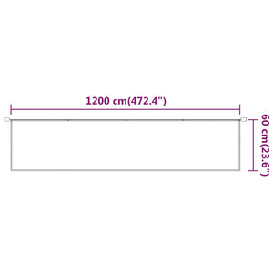 Paravento Verticale Bianco 60x1200 cm Tessuto Oxford