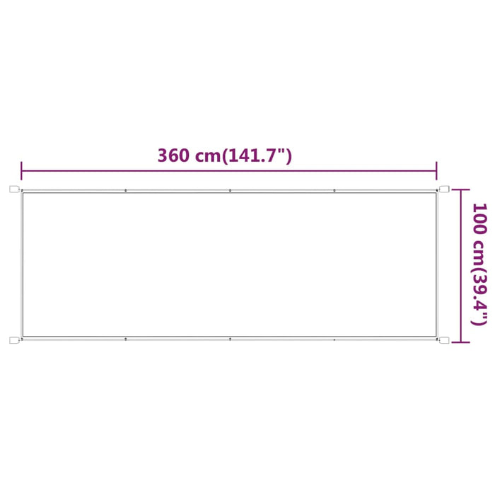 Paravento Verticale Bianco 100x360 cm Tessuto Oxford cod 9251