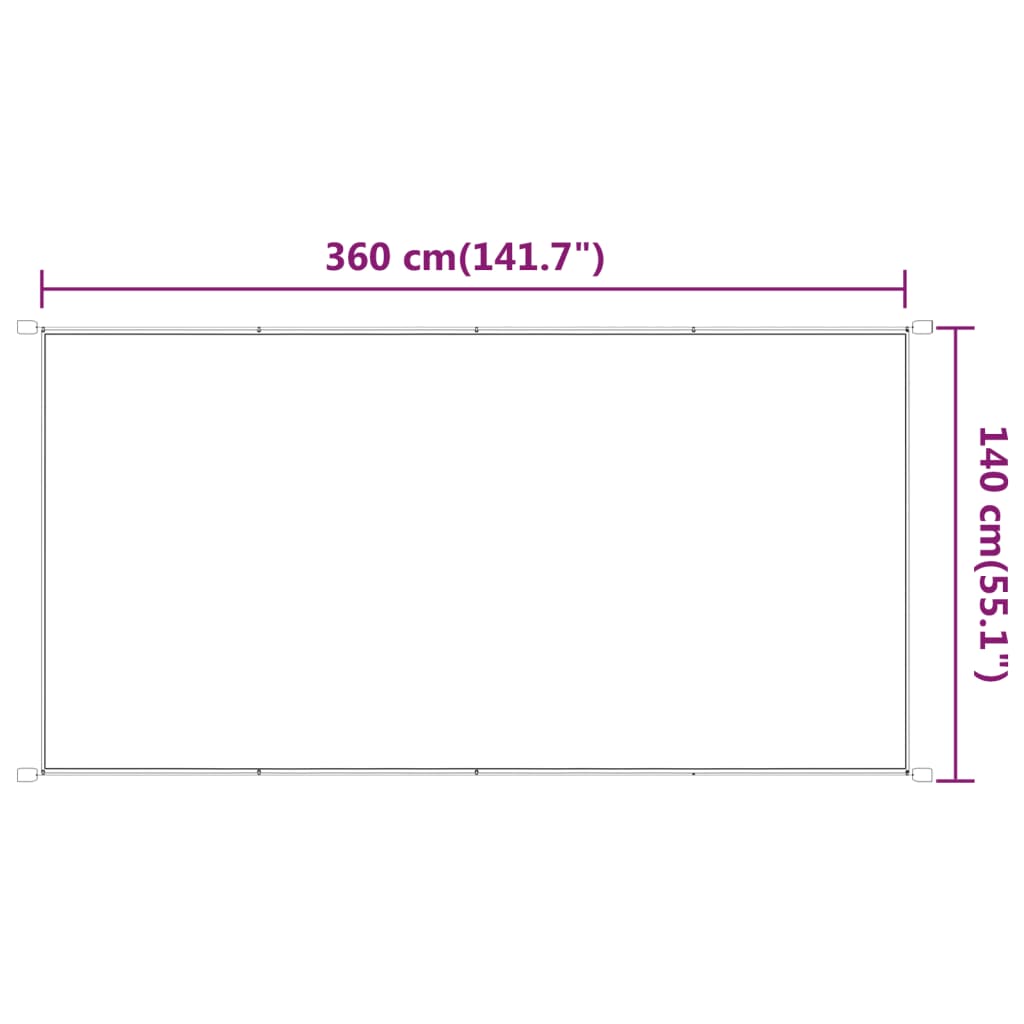 Paravento Verticale Bianco 140x360 cm Tessuto Oxford