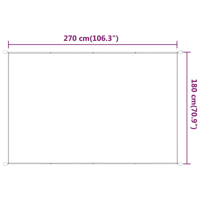 Paravento Verticale Bianco 180x270 cm Tessuto Oxford cod 9227