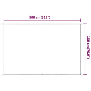 Paravento Verticale Bianco 180x800 cm Tessuto Oxford