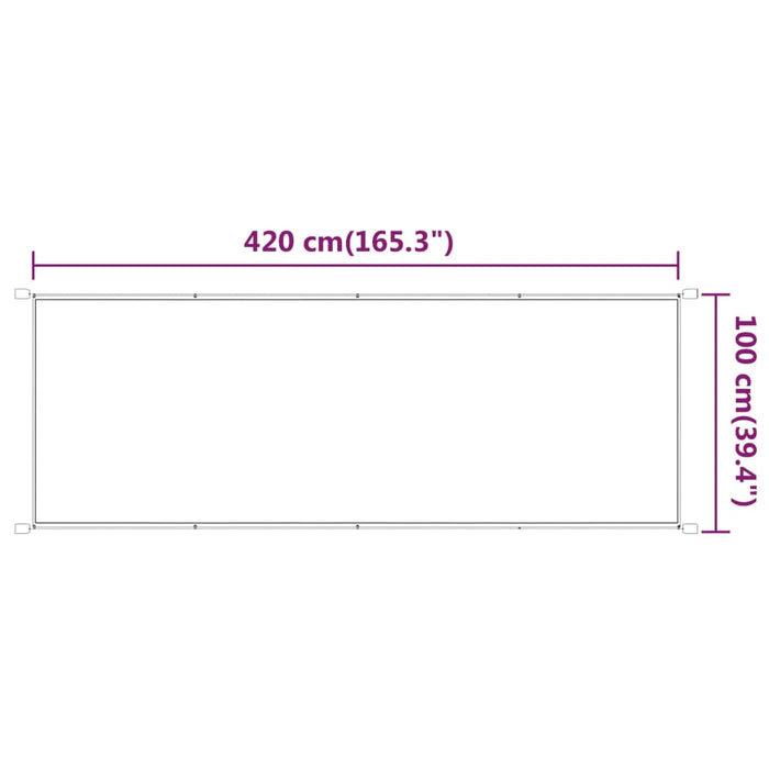 Paravento Verticale Antracite 100x420 cm in Tessuto Oxford