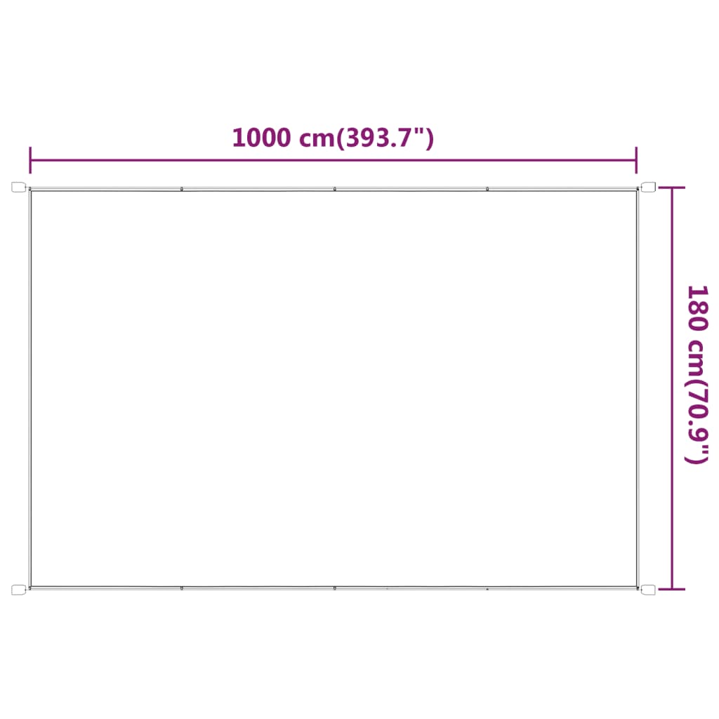 Paravento Verticale Antracite 180x1000 cm Tessuto Oxford