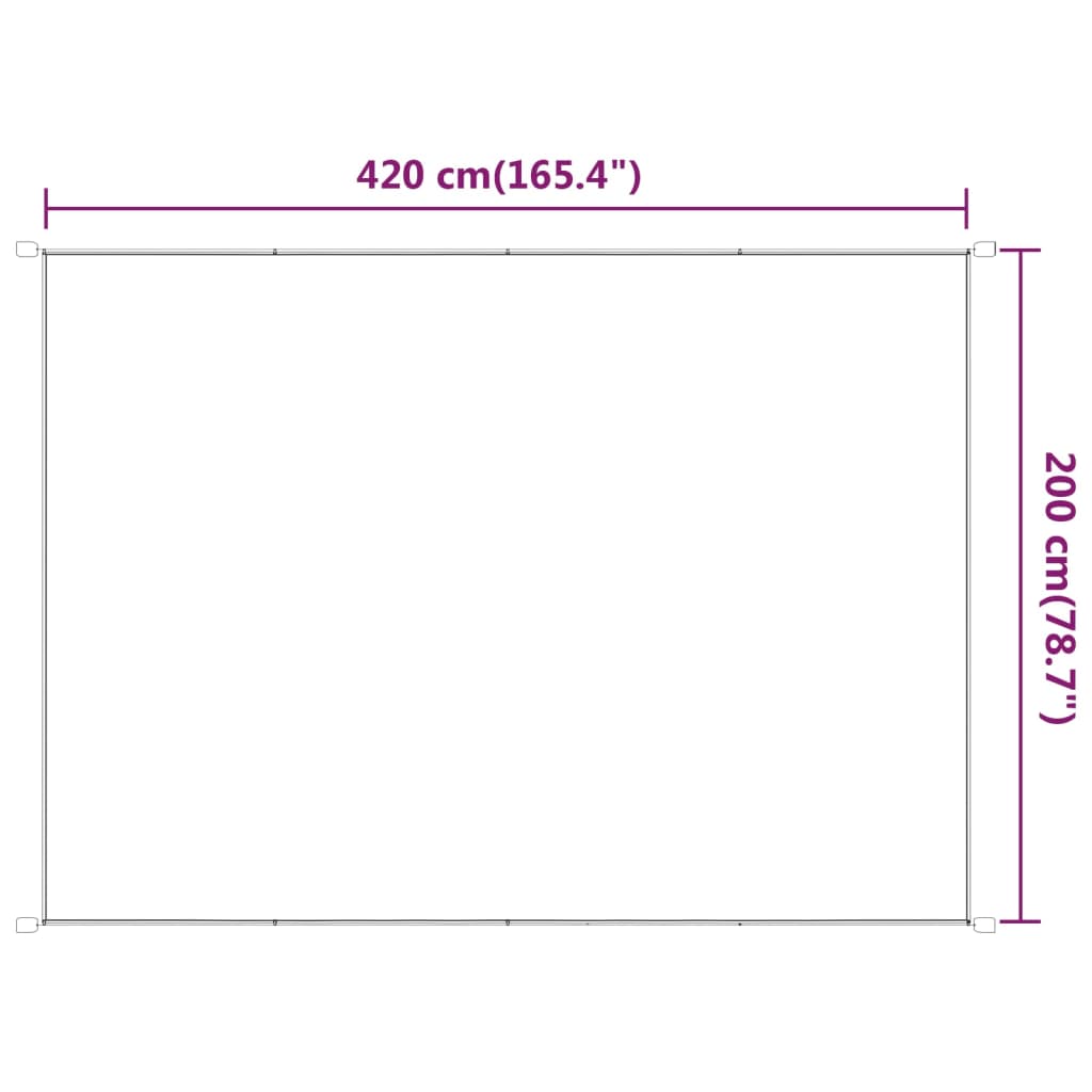 Paravento Verticale Antracite 200x420 cm Tessuto Oxford 148229