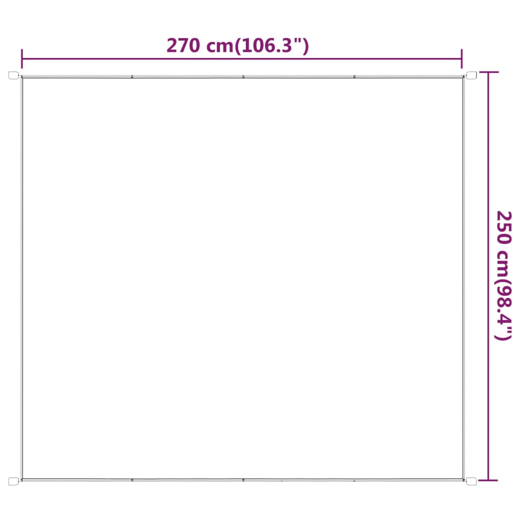 Paravento Verticale Verde Chiaro 250x270 cm in Tessuto Oxford 148332