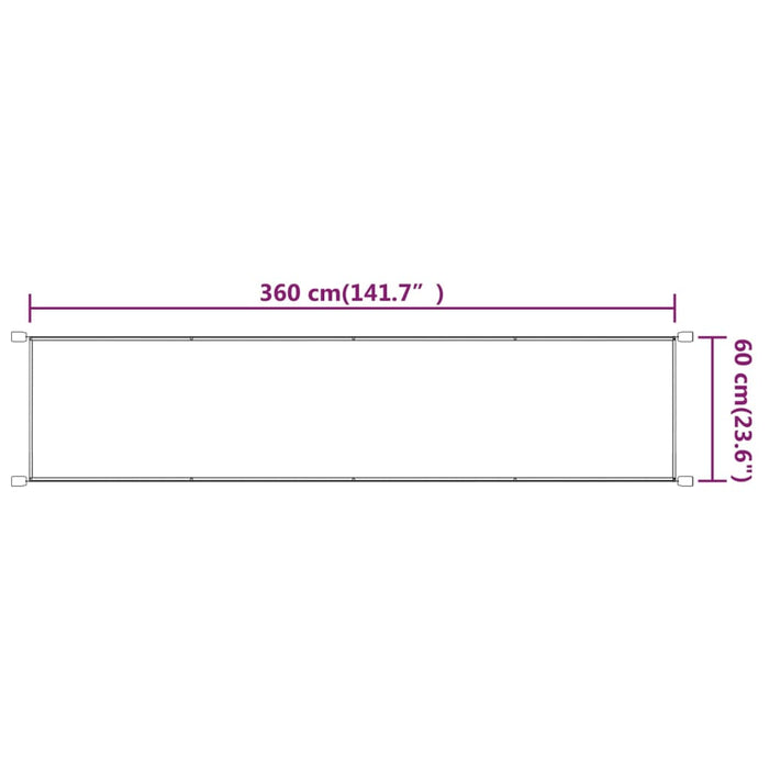 Paravento Verticale Tortora 60x360 cm in Tessuto Oxford