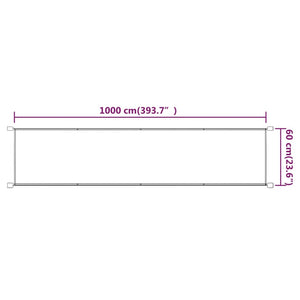 Paravento Verticale Tortora 60x1000 cm in Tessuto Oxford