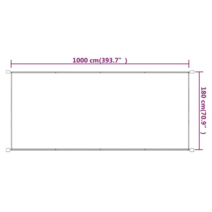 Paravento Verticale Tortora 180x1000 cm in Tessuto Oxford 148421