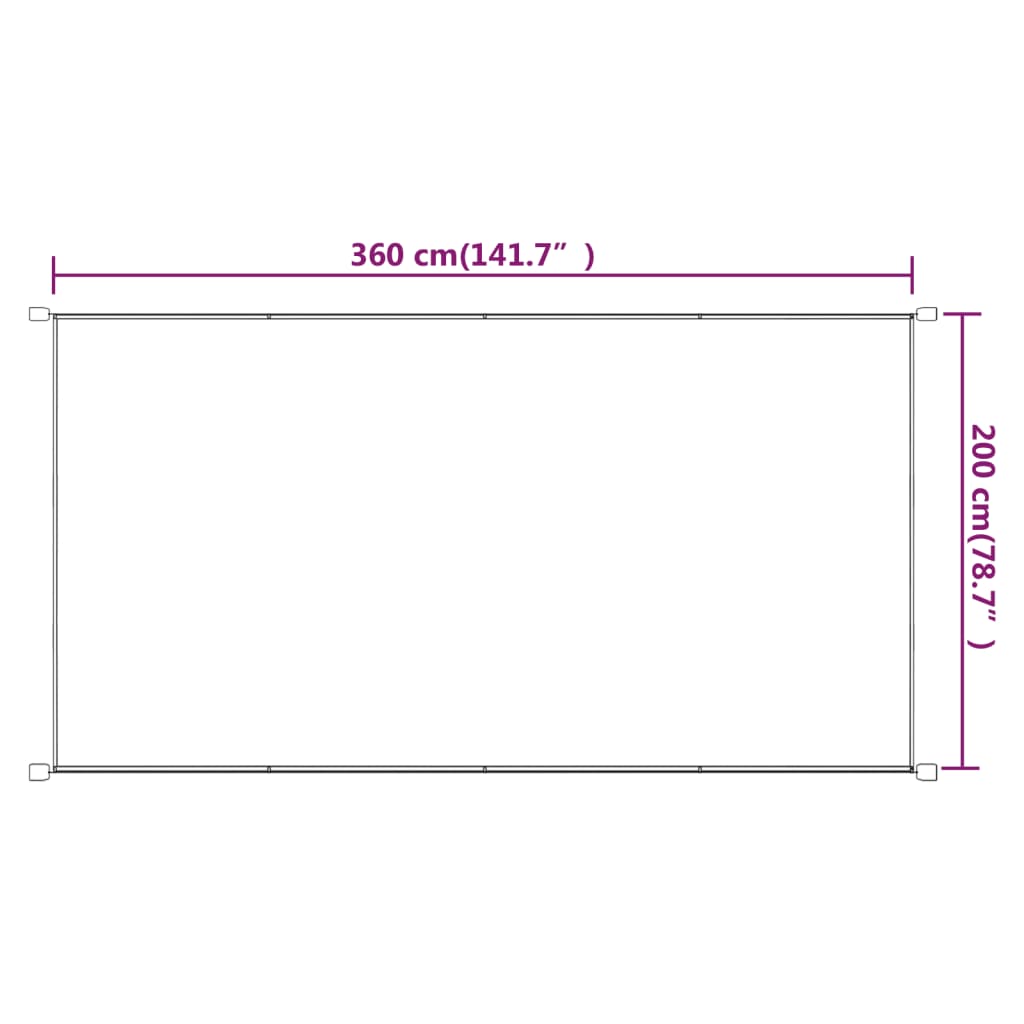 Paravento Verticale Tortora 200x360 cm in Tessuto Oxford cod 9188