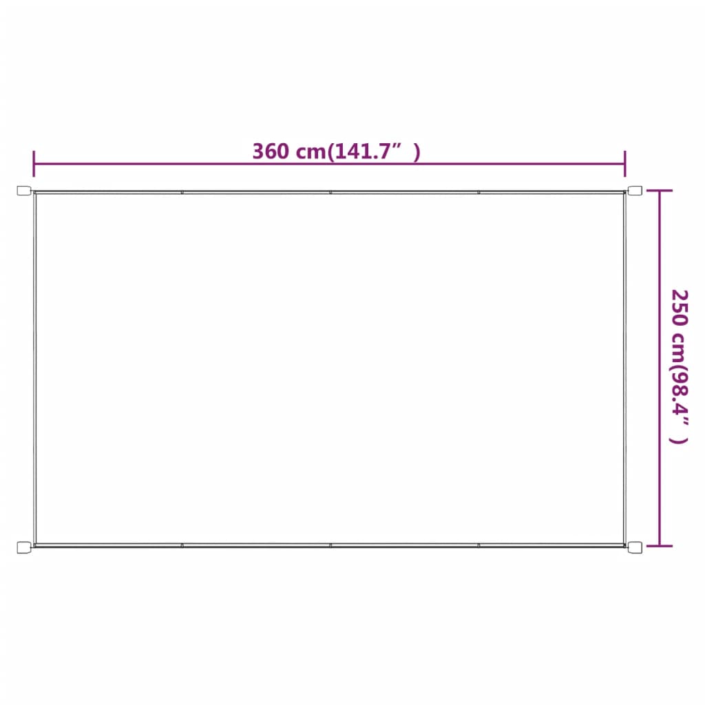 Paravento Verticale Tortora 250x360 cm in Tessuto Oxford cod 9224