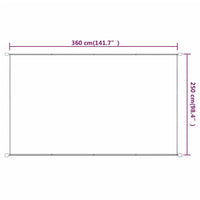 Paravento Verticale Tortora 250x360 cm in Tessuto Oxford cod 9224