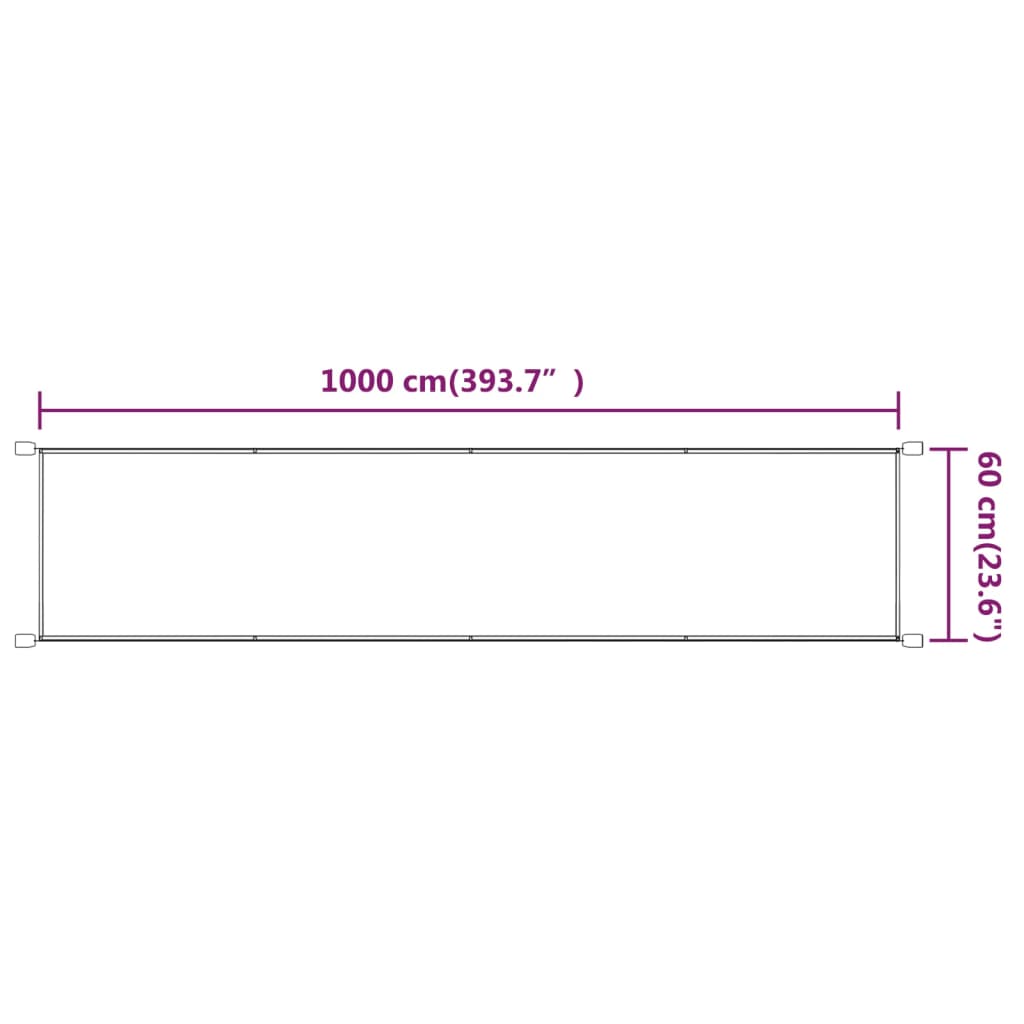 Paravento Verticale Blu 60x1000 cm in Tessuto Oxford