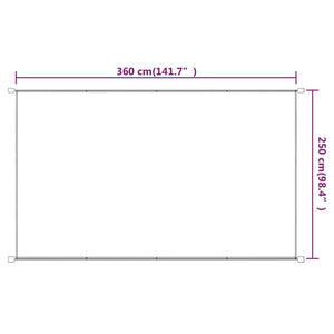 Paravento Verticale Blu 250x360 cm in Tessuto Oxford cod 9196