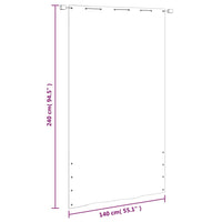 Paravento per Balcone Antracite 140x240 cm in Tessuto Oxford