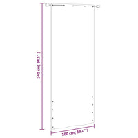 Paravento per Balcone Verde Chiaro 100x240 cm in Tessuto Oxford cod 9264