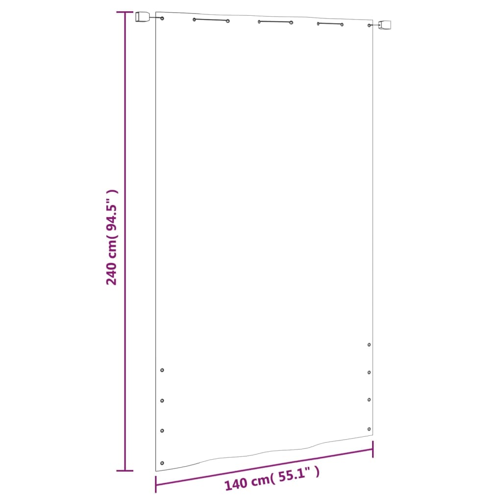 Paravento per Balcone Verde Chiaro 140x240 cm in Tessuto Oxford cod 9999