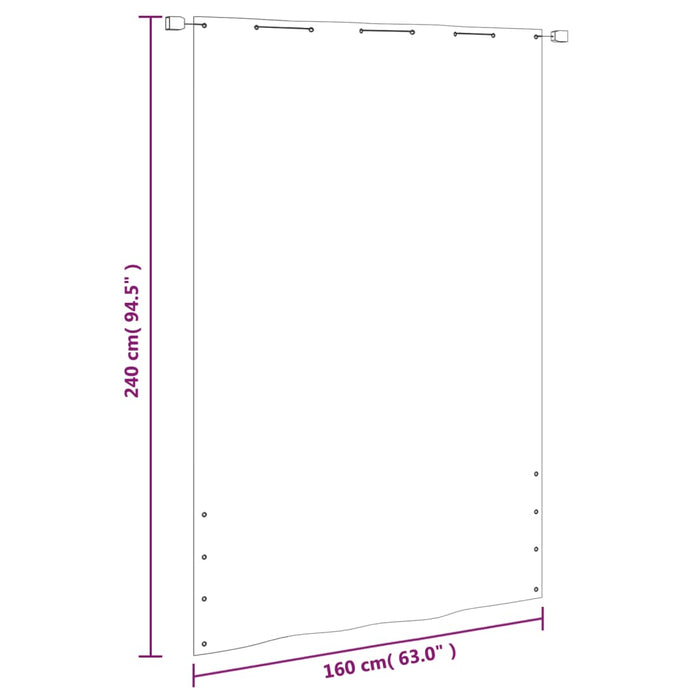 Paravento per Balcone Verde Chiaro 160x240 cm in Tessuto Oxford 148517