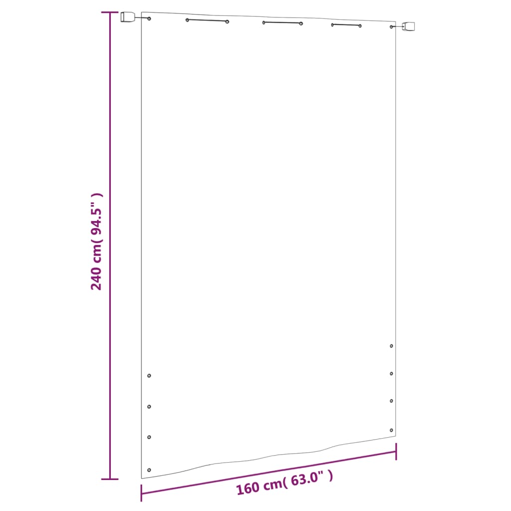 Paravento per Balcone Verde Chiaro 160x240 cm in Tessuto Oxford 148517