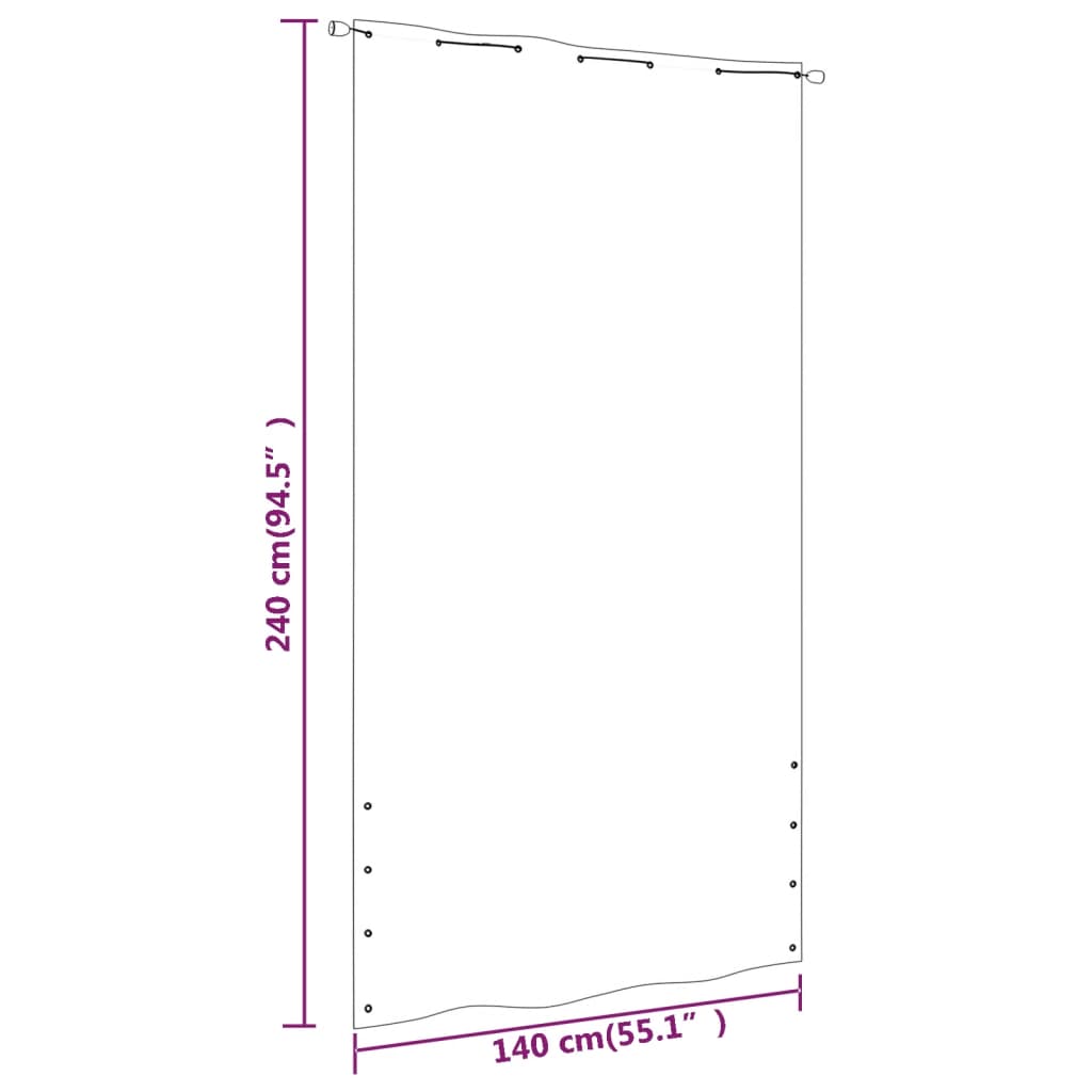 Paravento per Balcone Verde Scuro 140x240 cm in Tessuto Oxford 148531