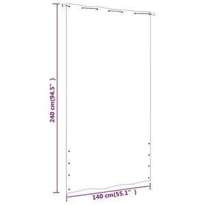 Paravento per Balcone Verde Scuro 140x240 cm in Tessuto Oxford 148531