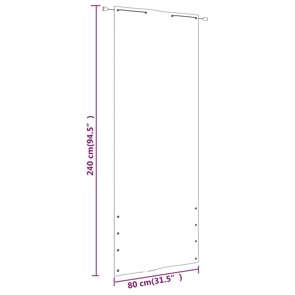 Paravento per Balcone Blu 80x240 cm in Tessuto Oxford 148533