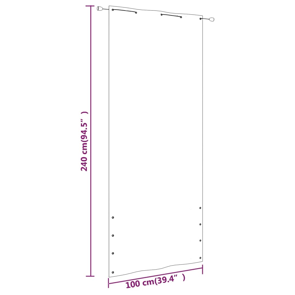 Paravento per Balcone Blu 100x240 cm in Tessuto Oxford 148534