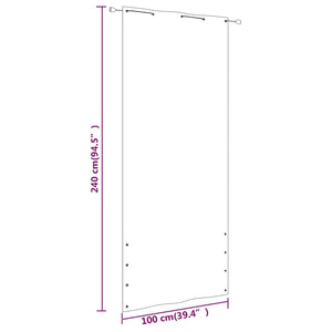 Paravento per Balcone Blu 100x240 cm in Tessuto Oxford 148534