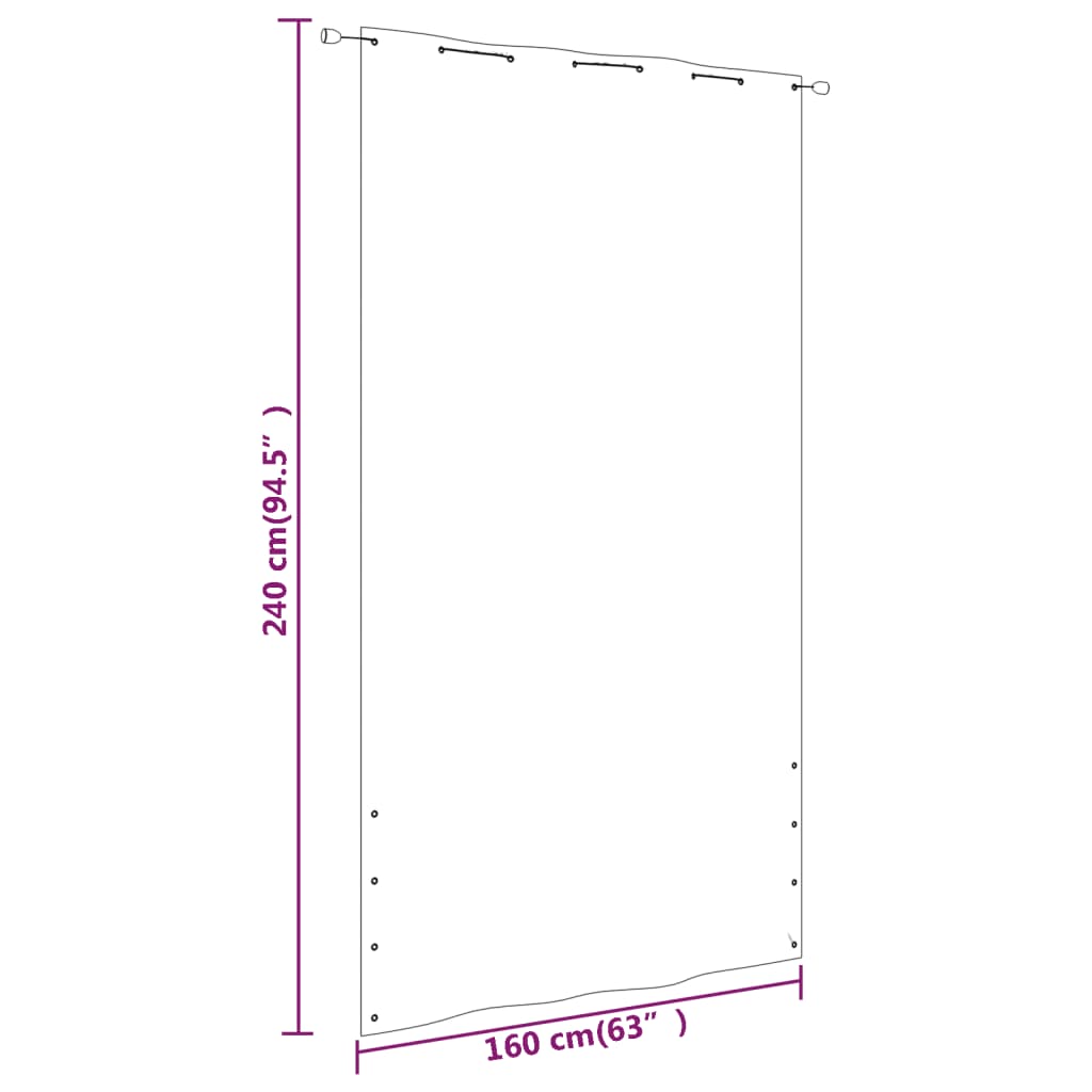 Paravento per Balcone Blu 160x240 cm in Tessuto Oxford