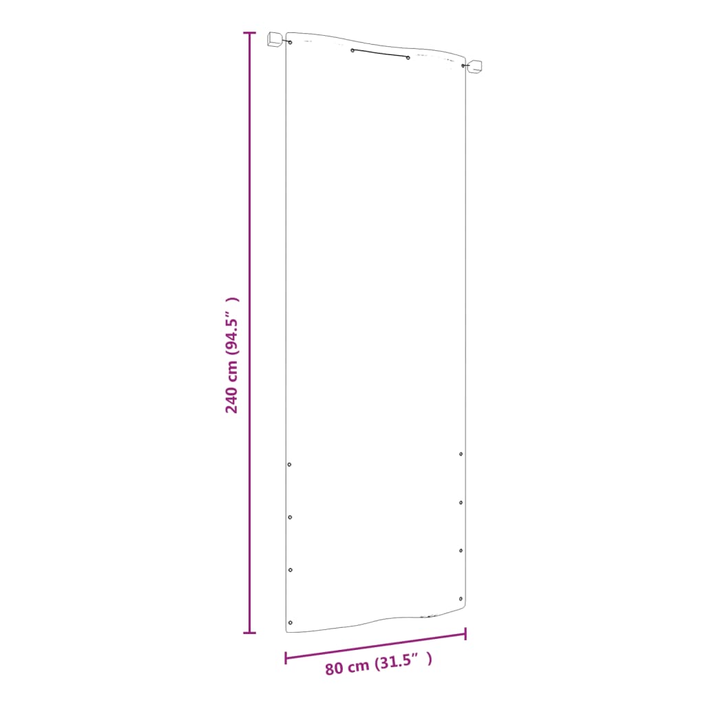 Paravento per Balcone Rosso 80x240 cm in Tessuto Oxford cod mxl 21728