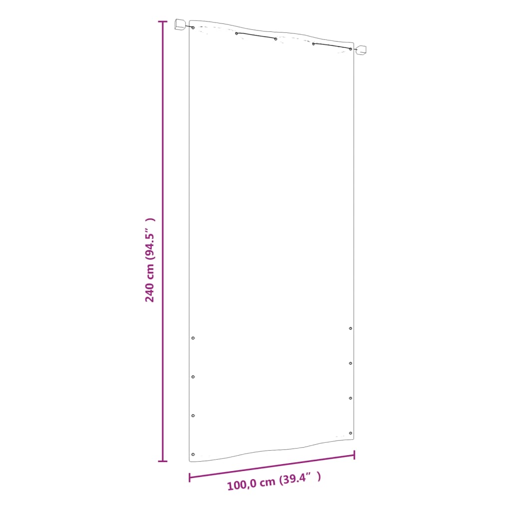 Paravento per Balcone Rosso 100x240 cm in Tessuto Oxford cod 9217