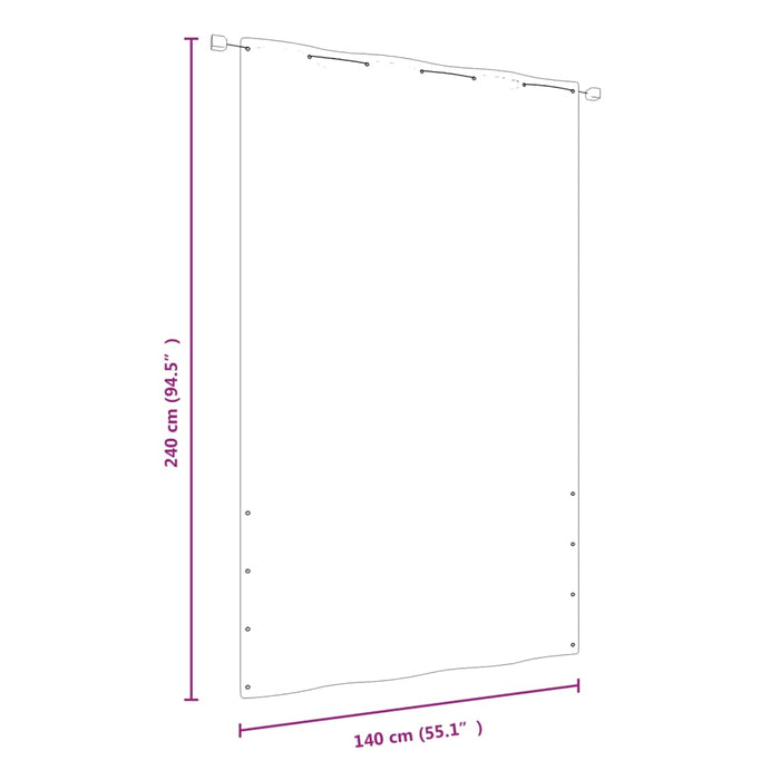 Paravento per Balcone Rosso 140x240 cm in Tessuto Oxford 148546