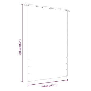 Paravento per Balcone Nero 140x240 cm in Tessuto Oxford cod mxl 20495