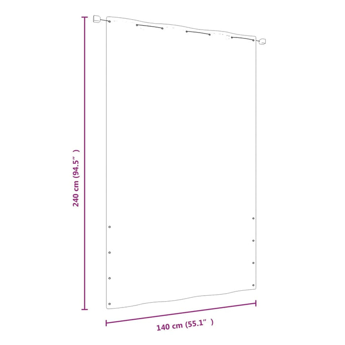 Paravento per Balcone Nero 140x240 cm in Tessuto Oxford cod mxl 20495