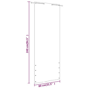 Paravento Balcone Arancione e Marrone 80x240 cm Tessuto Oxford