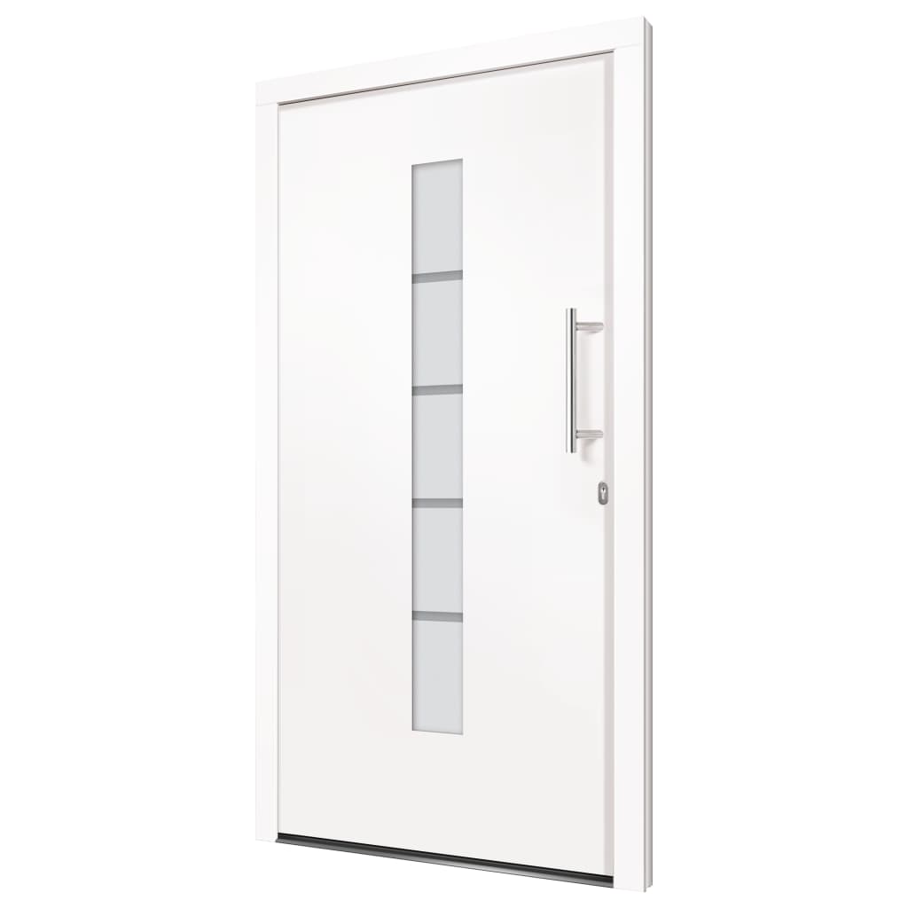 Porta d'Ingresso in Alluminio e PVC Bianco 100x210 cm cod mxl 60077