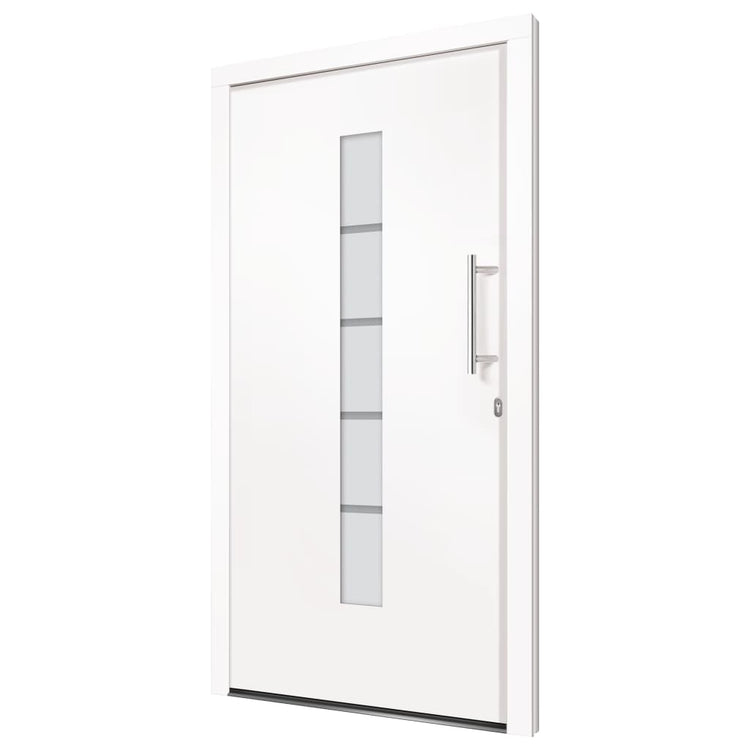 Porta d'Ingresso in Alluminio e PVC Bianco 100x210 cm cod mxl 60077