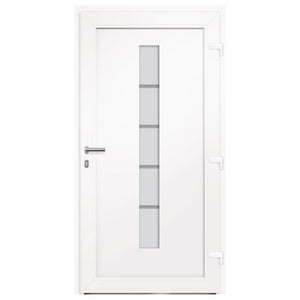 Porta d'Ingresso in Alluminio e PVC Bianco 100x210 cm cod mxl 60077