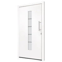 Porta d'Ingresso in Alluminio e PVC Bianco 110x210 cm 3056808