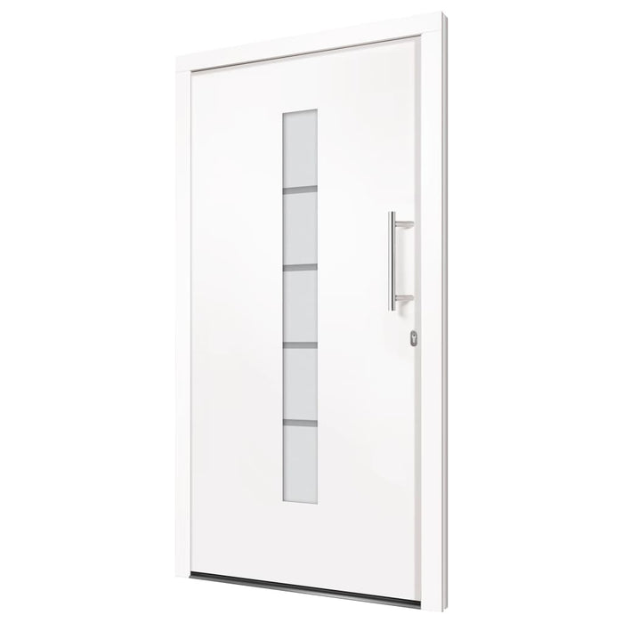 Porta d'Ingresso in Alluminio e PVC Bianco 110x210 cm cod mxl 62158