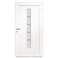 Porta d'Ingresso in Alluminio e PVC Bianco 110x210 cm 3056808