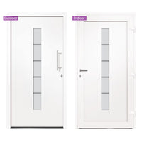 Porta d'Ingresso in Alluminio e PVC Bianco 110x210 cm cod mxl 62158