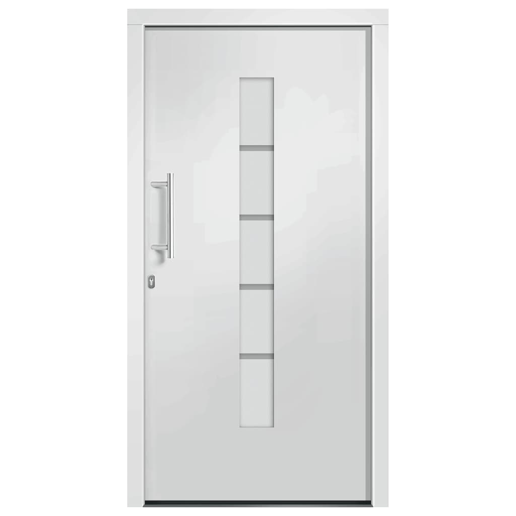 Porta d'Ingresso in Alluminio e PVC Bianco 100x200 cm cod mxl 66599