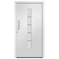 Porta d'Ingresso in Alluminio e PVC Bianco 100x200 cm cod mxl 66599